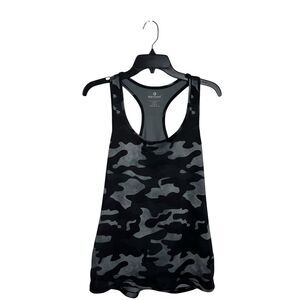 90 Degree Reflex Black/Gray Camo Racerback Tank Top L Athletic Workout Gym